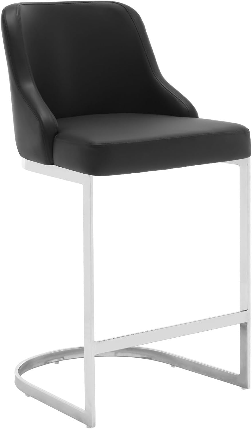 Swivel Counter Bar Stools Set of 2 PU Leather Wood Seat