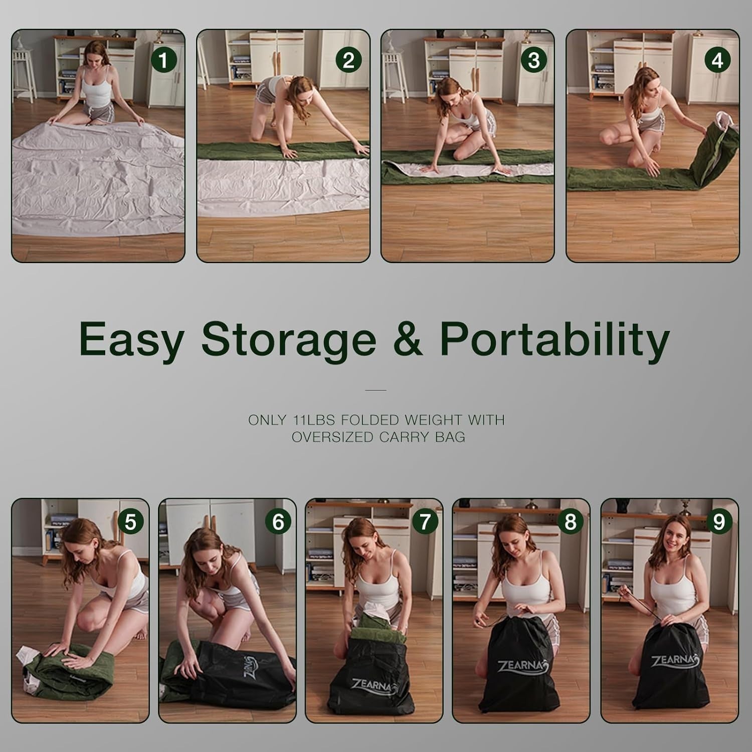 Single Inflatable Air Mattress with Built-In Pump, Quick Self-Inflating Bed