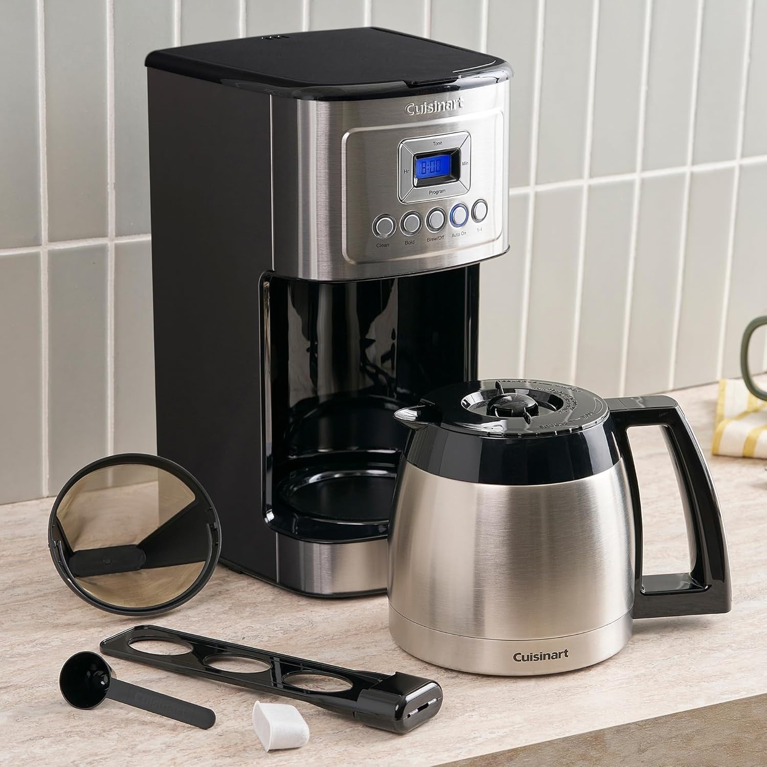 12 Cup Thermal Coffee Maker Programmable Brew Strength Steel Carafe Timer