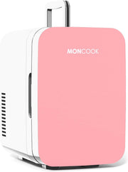 6L Mini Fridge Pink Portable Cooler and Warmer for Skincare Food Drinks