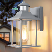 Outdoor Motion Sensor Wall Light Waterproof Aluminium Sconce with Bulb