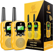 Kids Walkie Talkies Yellow 2 Pack 8 Channel Long Range Outdoor Toy Radios