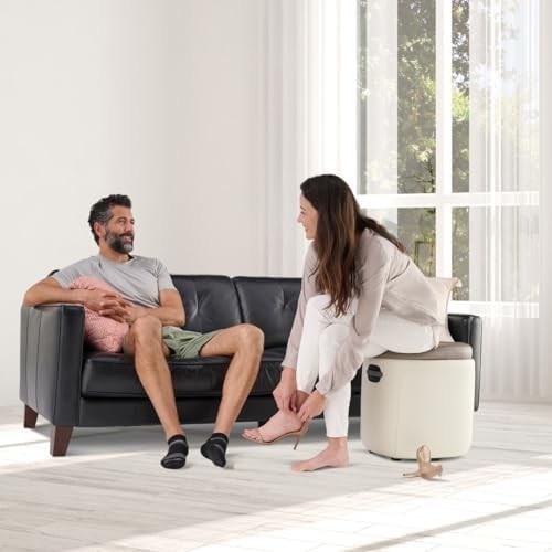 Luxury Ottoman Foot Massager with Heat & Air Compression Auto Programs