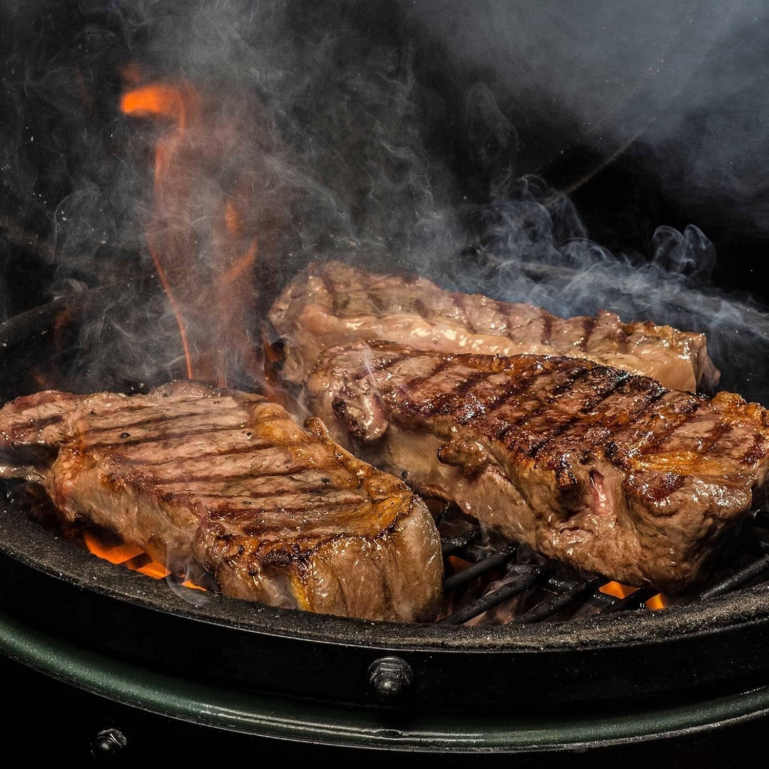 22" Ceramic Kamado BBQ Grill Smoker with Stand & Castor Wheels | Outdoor Oven