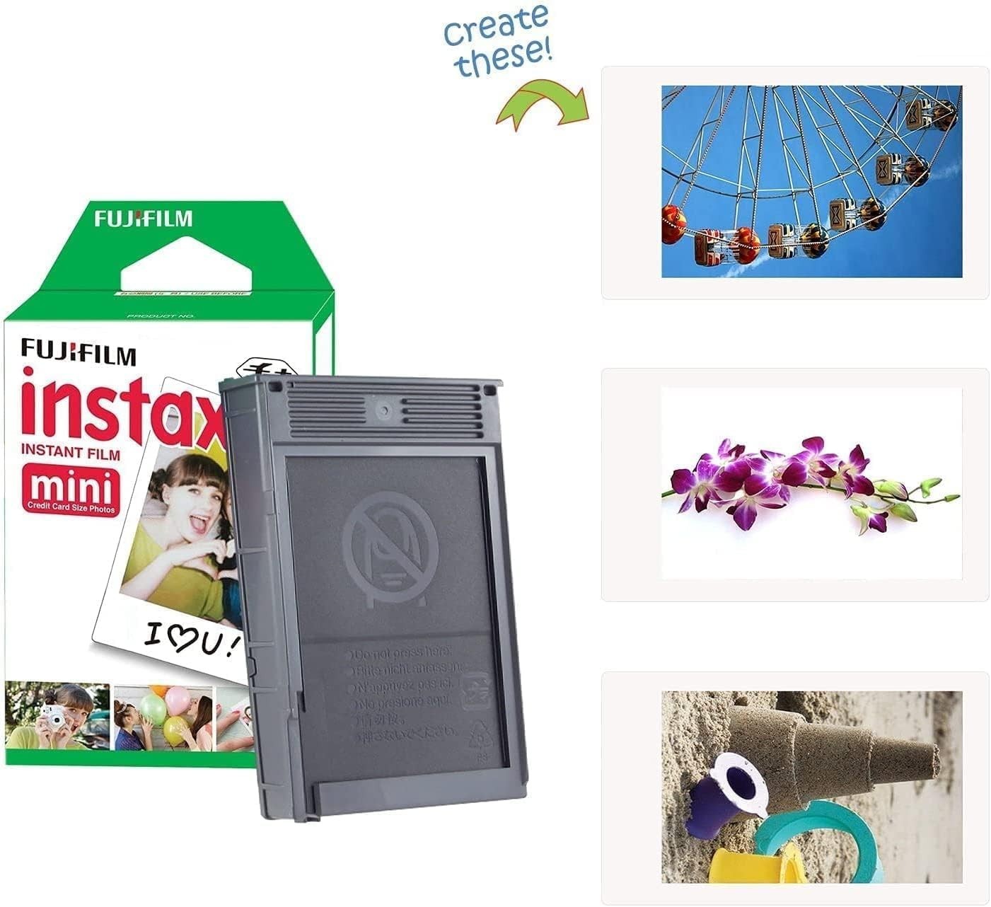 Instant Camera Bundle Mint Green 40 Film Case Album Accessories Set