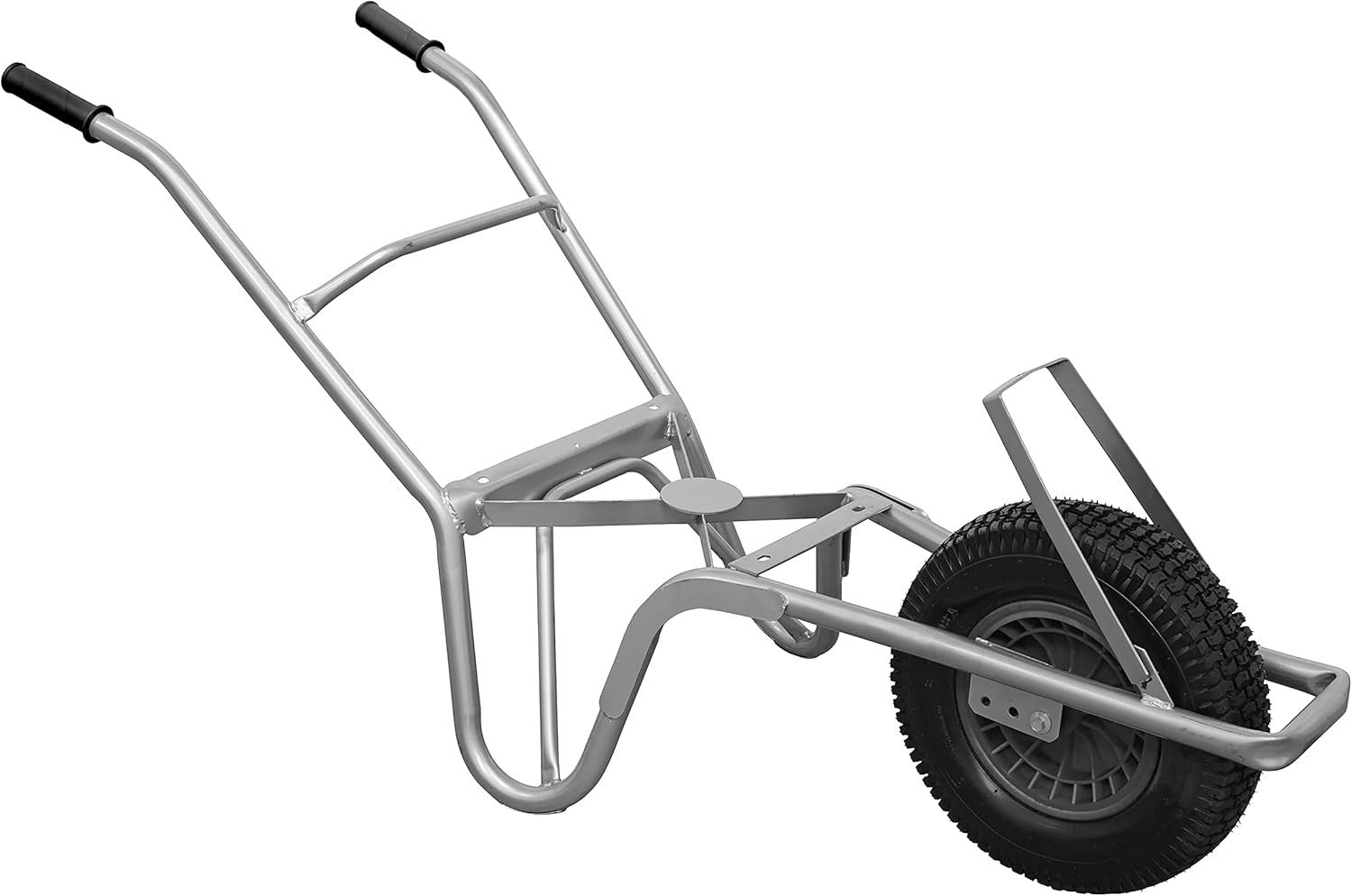 100L Pneumatic Wheelbarrow – Yellow Heavy Duty Alloy Steel Garden Cart 120kg