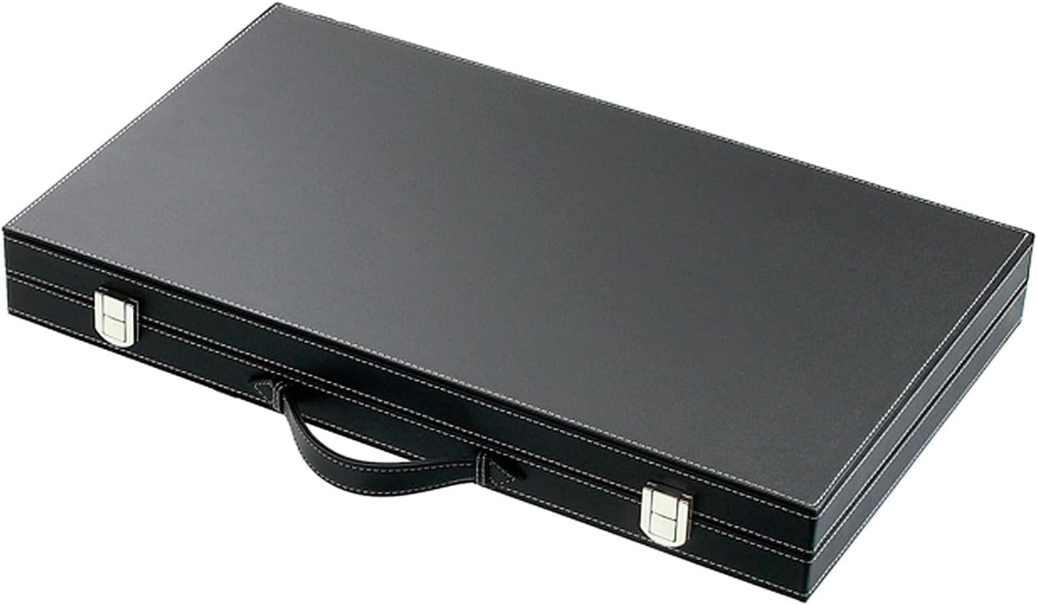 Backgammon Set 18.5 Inch Folding Board Black Case Red Felt Accessories