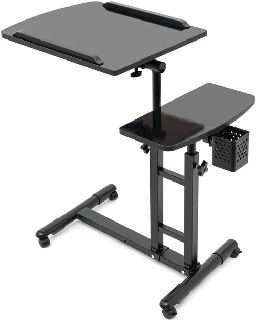 Adjustable Tattoo Workstation Rolling Table with Wheels Height Tilt Desk