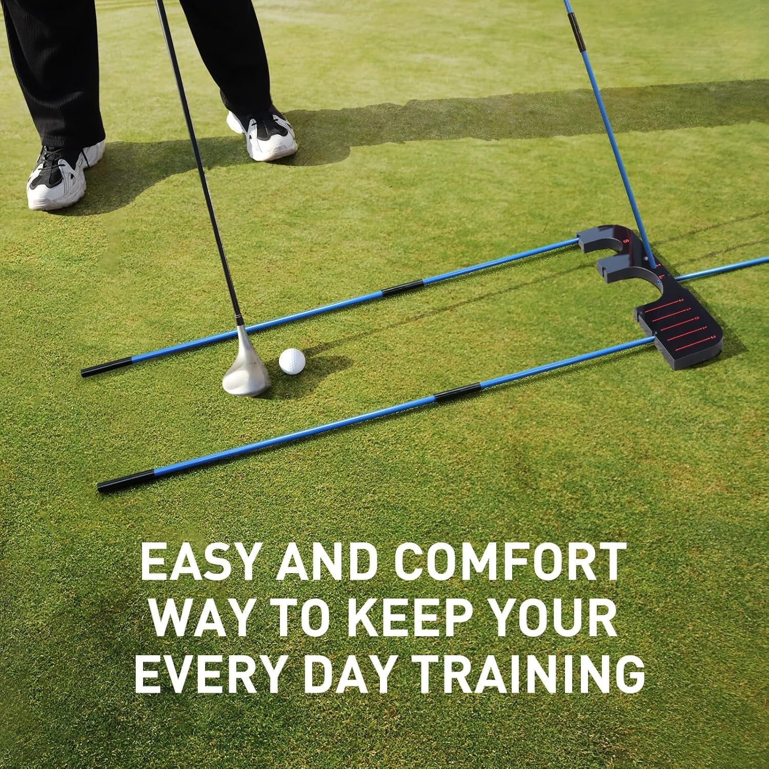 Golf Alignment Swing Gate Trainer 3 Sticks Adjustable Plane