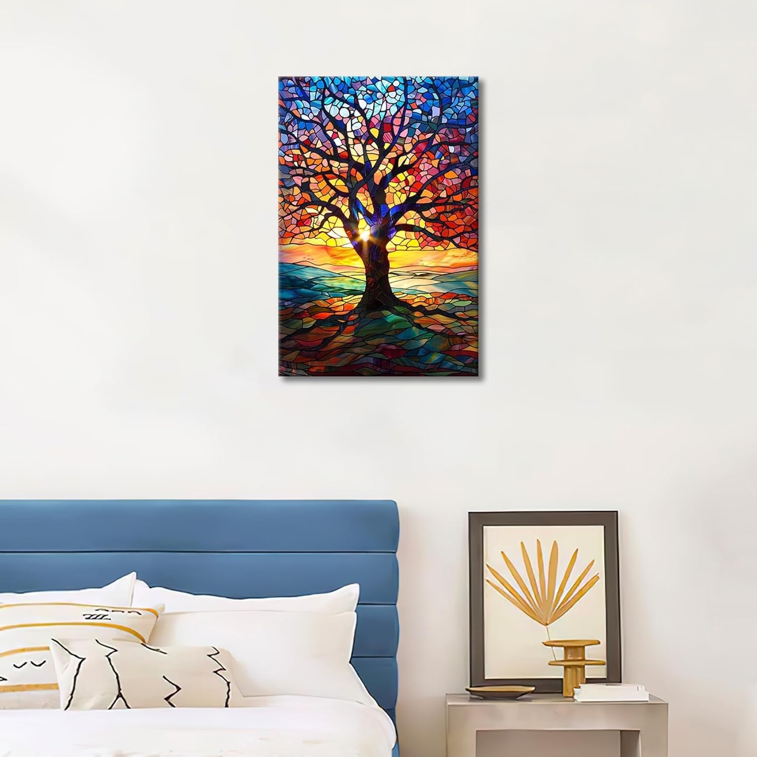 Tree of Life Canvas Wall Art 40x60cm Framed Colourful Print
