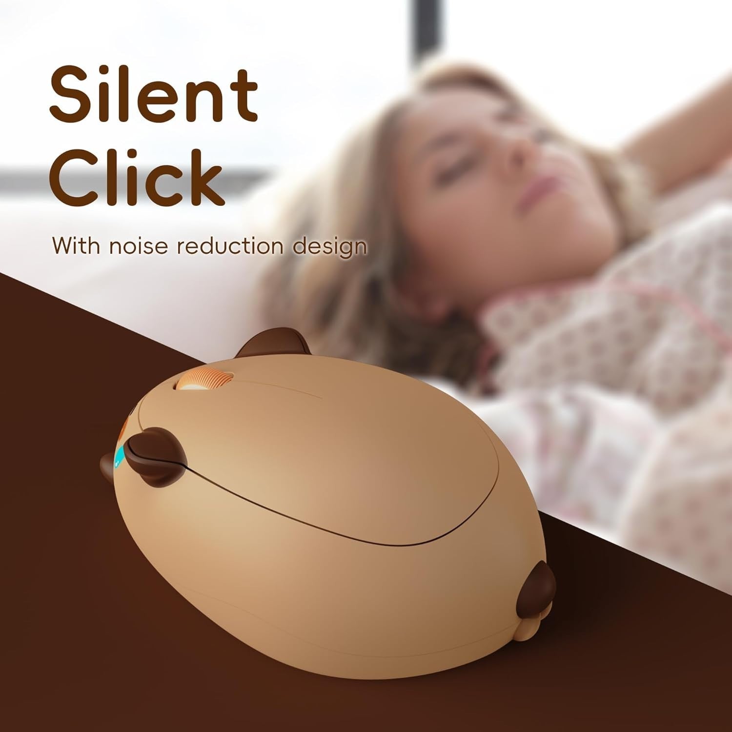 Cute Capybara Wireless Mouse 3200 DPI Bluetooth Silent PC