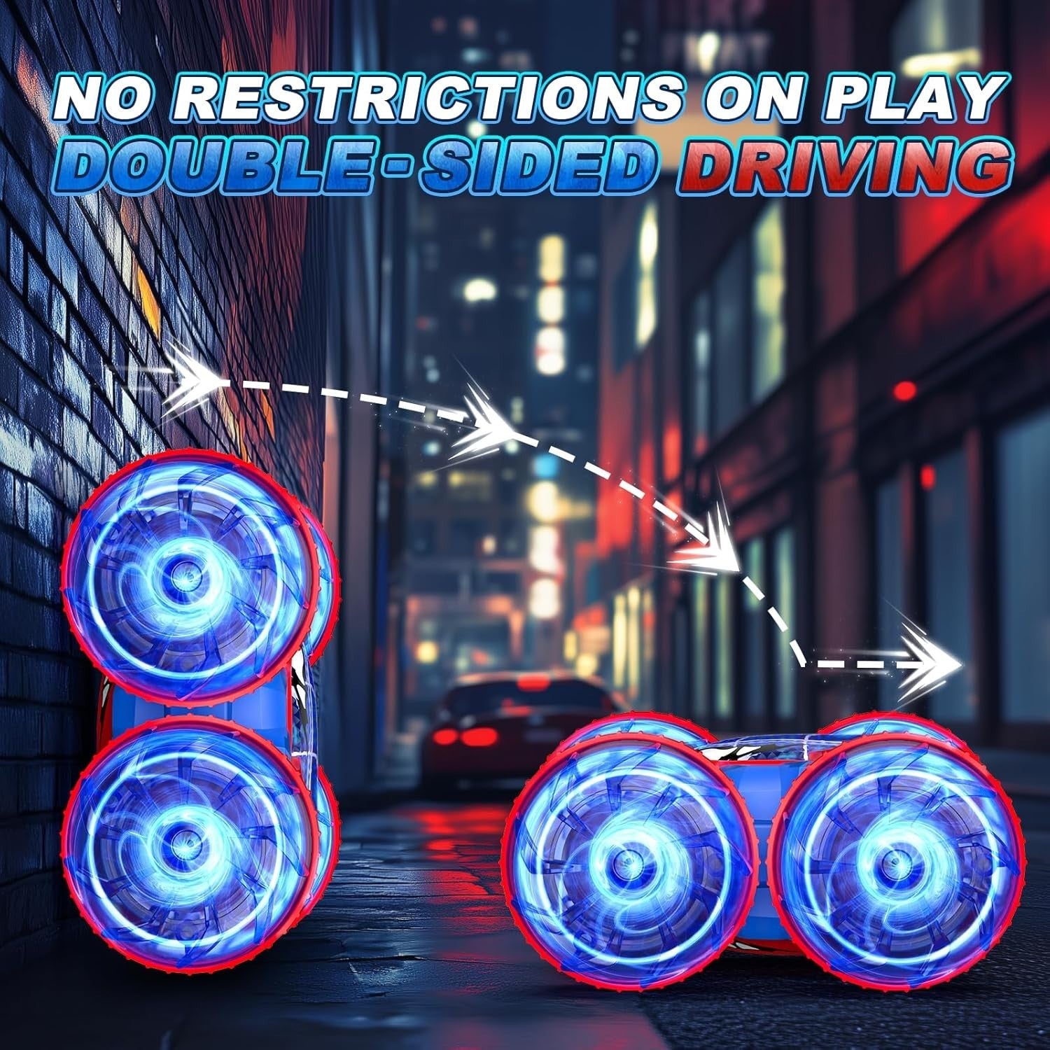 4WD Waterproof RC Stunt Car 360° Rotation Amphibious Remote Control Toy Kids