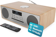Wooden DAB+ CD Player Bluetooth HiFi Stereo FM Alarm USB Remote Oak