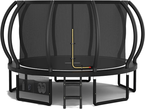 12ft Outdoor Garden Trampoline Safety Net Ladder Heavy Duty