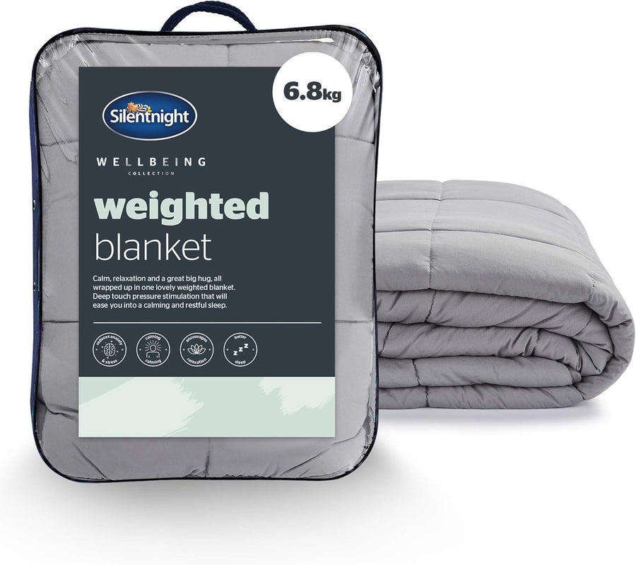 Weighted Blanket Adult Grey 6.8kg 150x200cm Calming Anxiety Relief