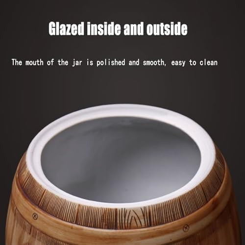5KG Ceramic Rice Jar with Lid Chinese Style Grain Storage Container