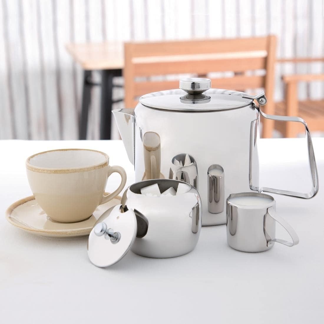 Stainless Steel Teapot 1.83L Mirror Finish Tea Pot Heat Resistant