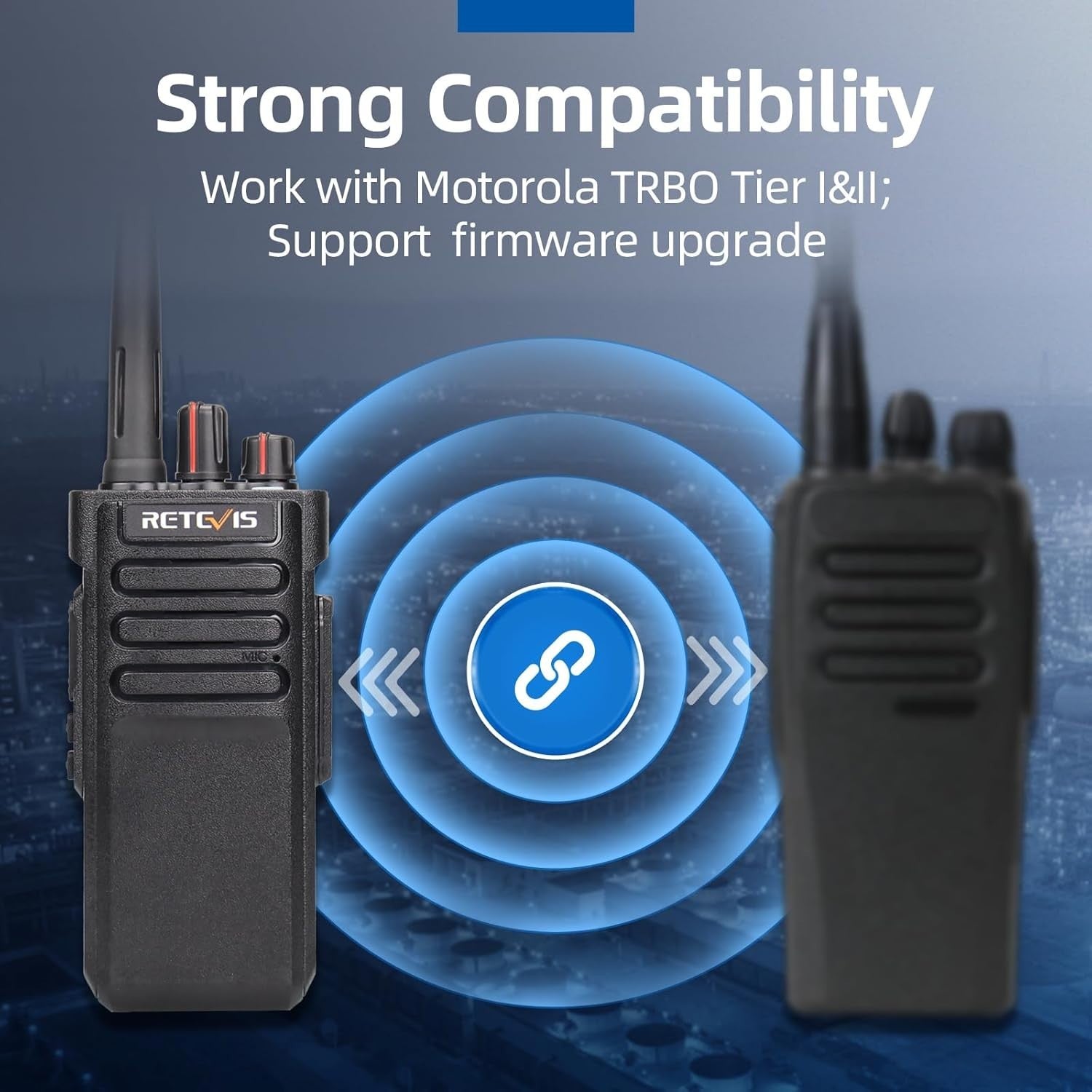 DMR Digital Walkie Talkies IP67 Waterproof Long Range Wireless Earpiece