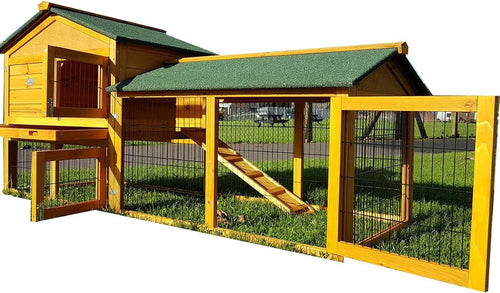 Large Rabbit Hutch XL Outdoor Wooden Run 2 Tier with Night Shelter