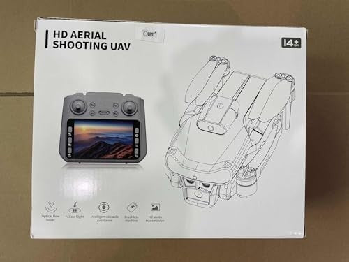 OBEST Dual Camera Drone with 4.3" LCD, Foldable RC Quadcopter, 2 Batteries