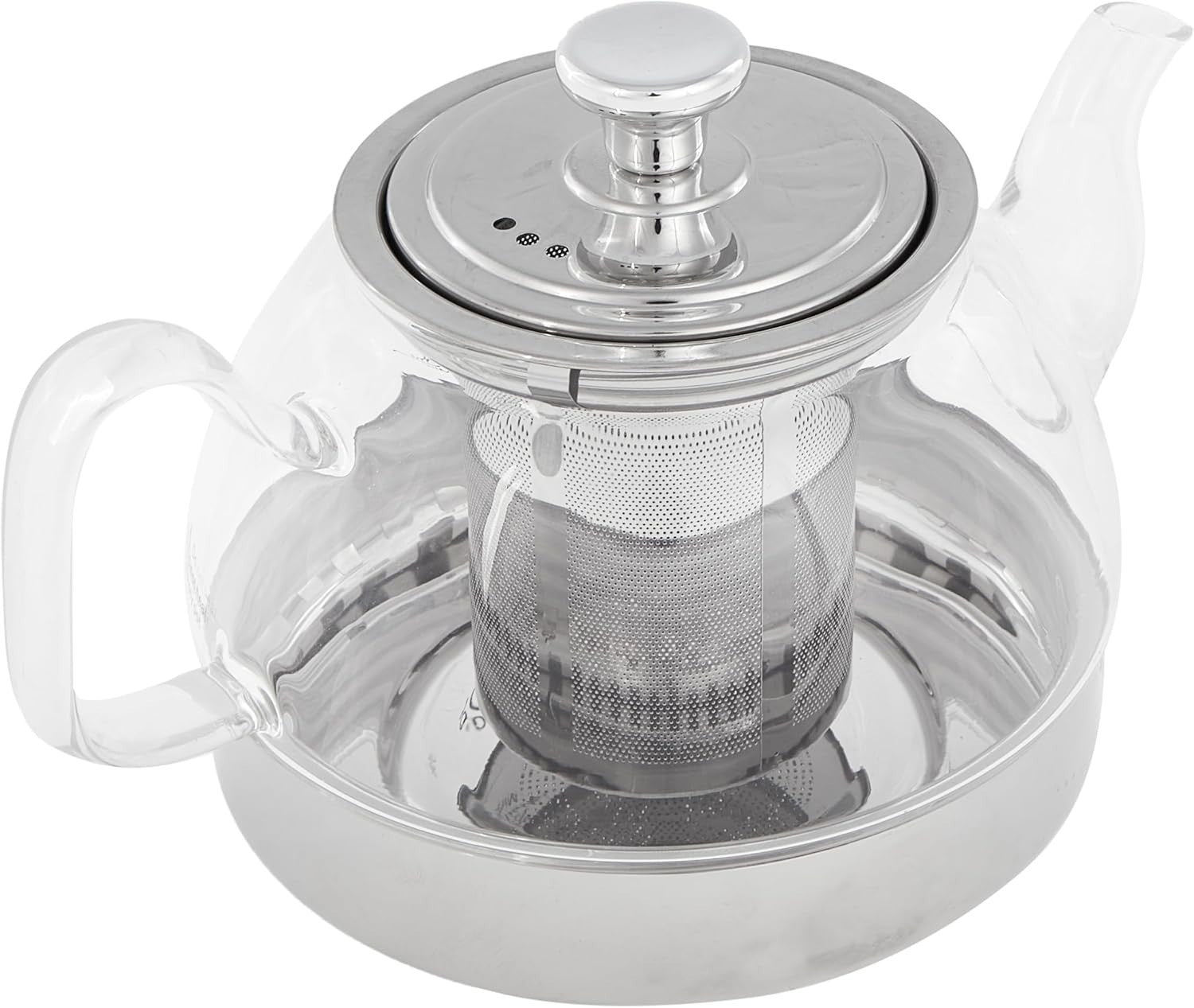 Induction Glass Teapot 800ml with Stainless Steel Filter BPA Free