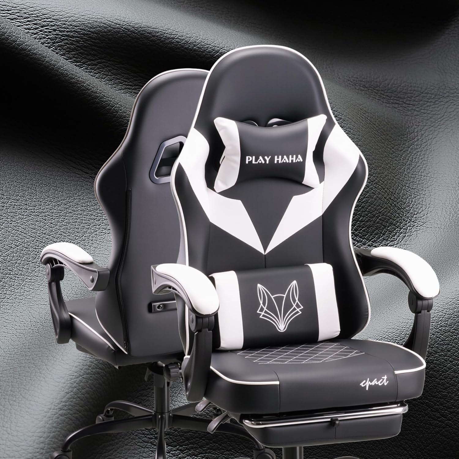 Ergonomic Gaming Chair Reclining PU Leather 150kg Desk Chair