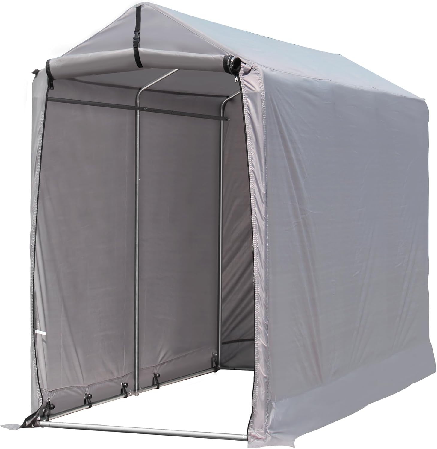 Outdoor Storage Shed 6x3ft Waterproof Bike Garage Roll-Up Zipper Door