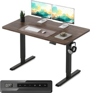 Dark Walnut Electric Standing Desk 120x60cm with Memory Control Panel