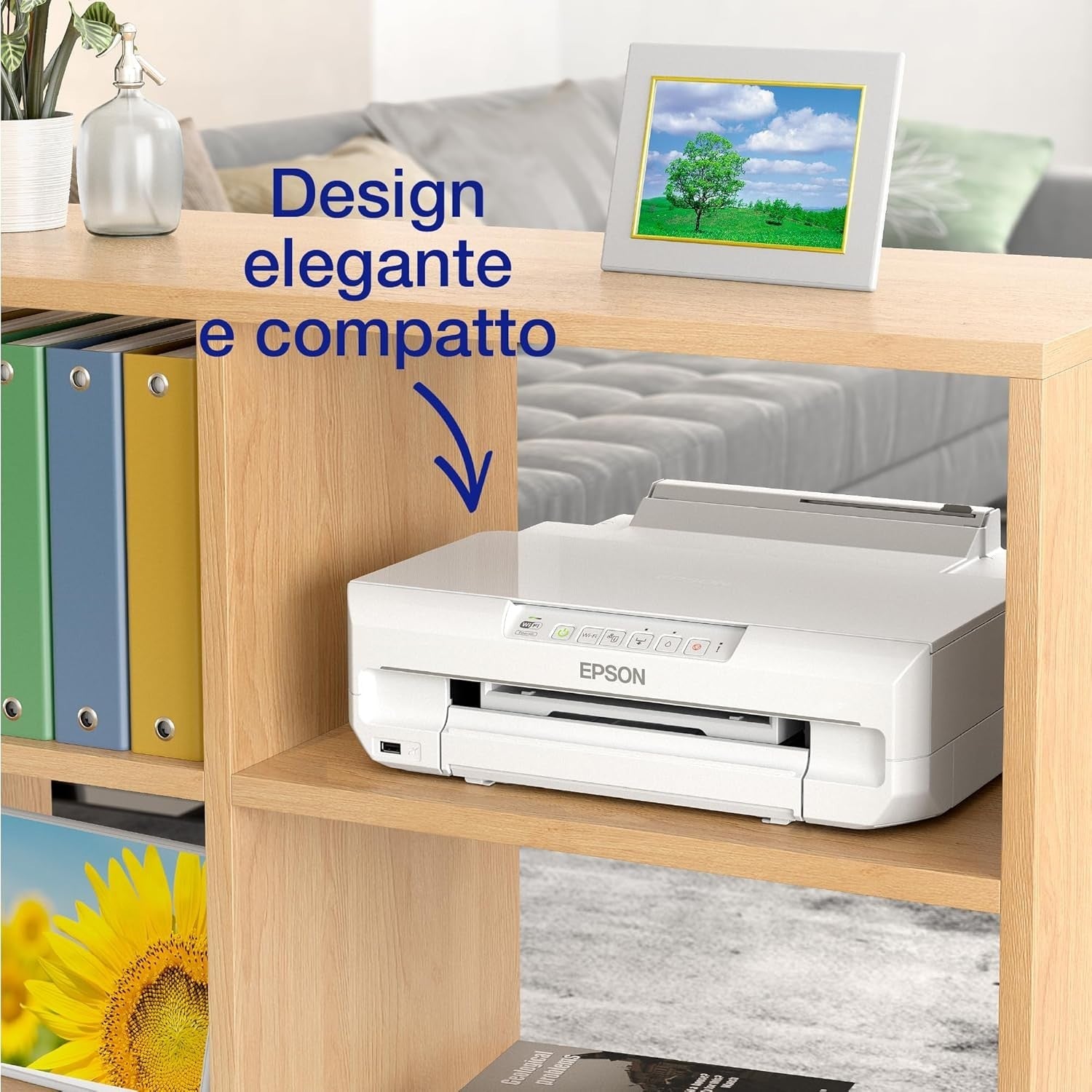 White Wi-Fi Photo Inkjet Printer A4 Print/Scan/Copy High Resolution