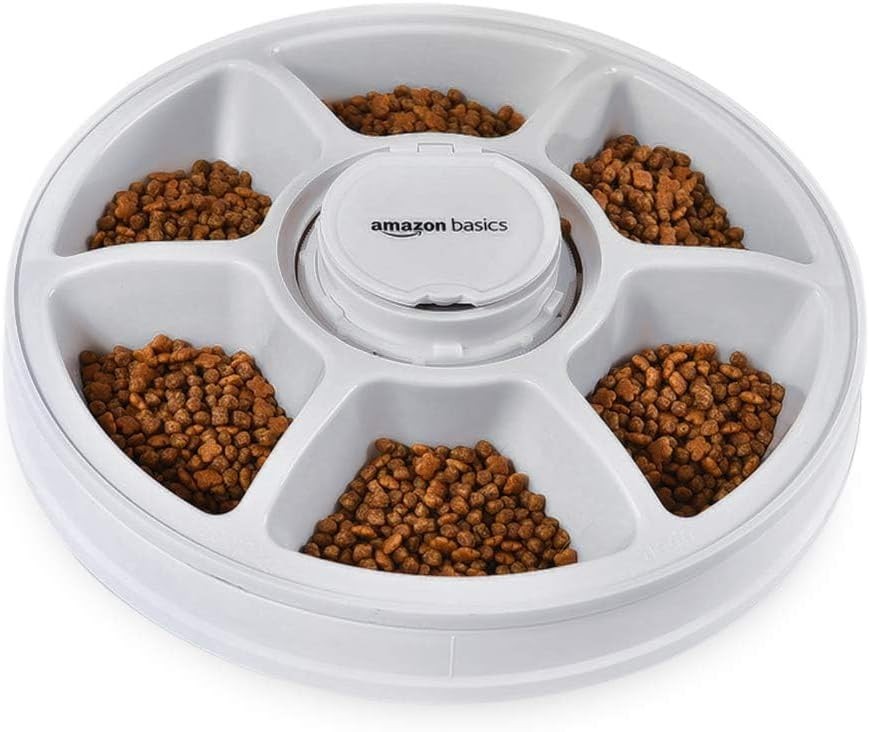Automatic Pet Feeder 6 Meal Timer Food Dispenser Dry Semi Moist Food