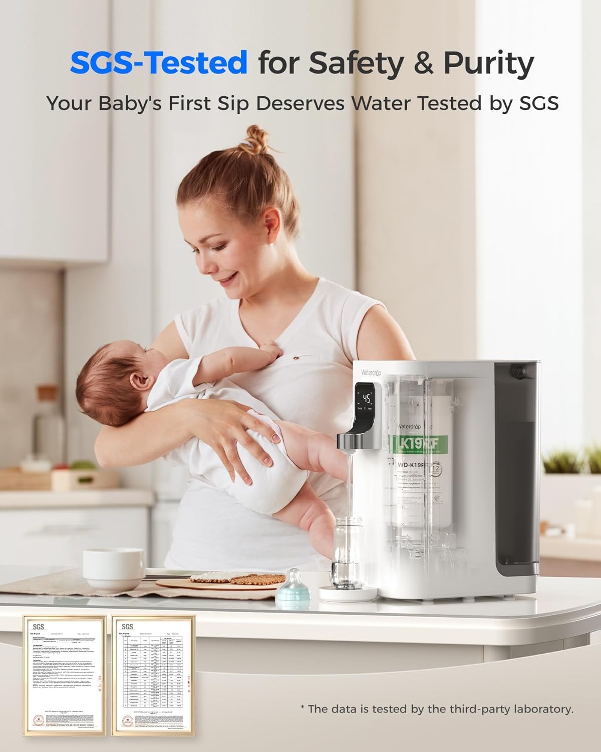 Reverse Osmosis Hot Water Dispenser Countertop UV Filtration Portable