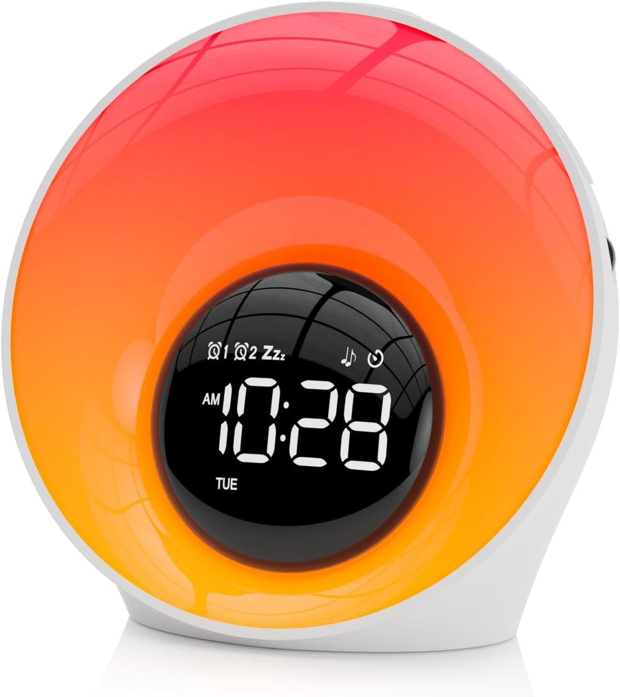 Sunrise Alarm Clock Wake Up Light White Noise Night Light Dual Alarm