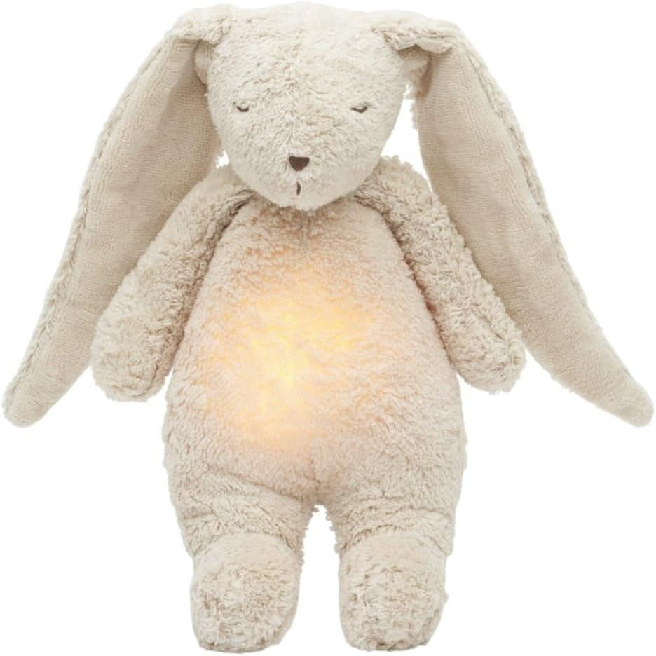 Organic Baby Sleep Bunny with Night Light & White/Pink Noise Soother