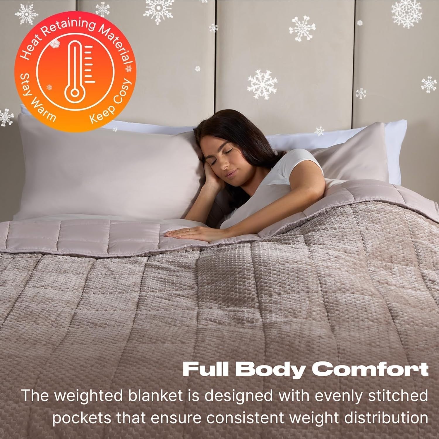 8kg Weighted Blanket 150x200cm Mink Waffle Fleece Double Bed Sleep Therapy