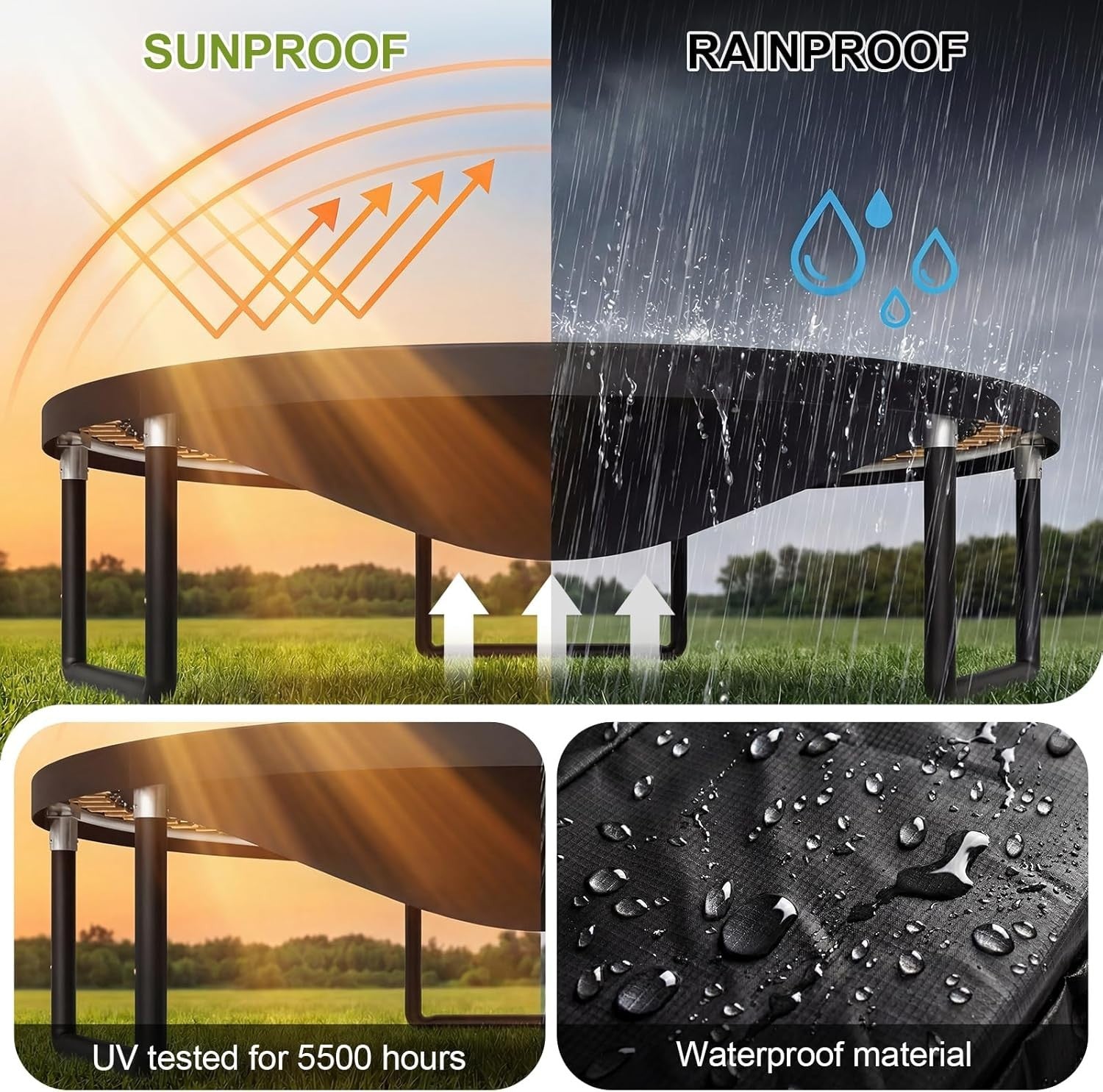 8ft Outdoor Garden Trampoline Safety Net Ladder Kids Play Set