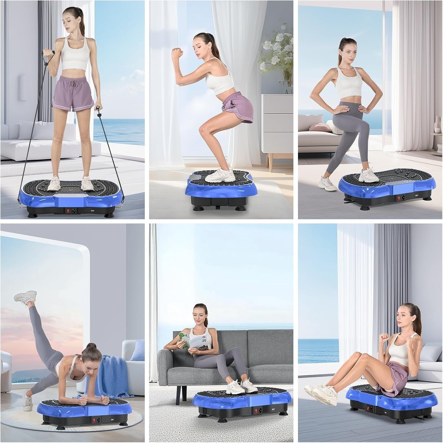 Vibration Plate Exercise Machine 99 Levels 7 Programs Lymphatic Drainage