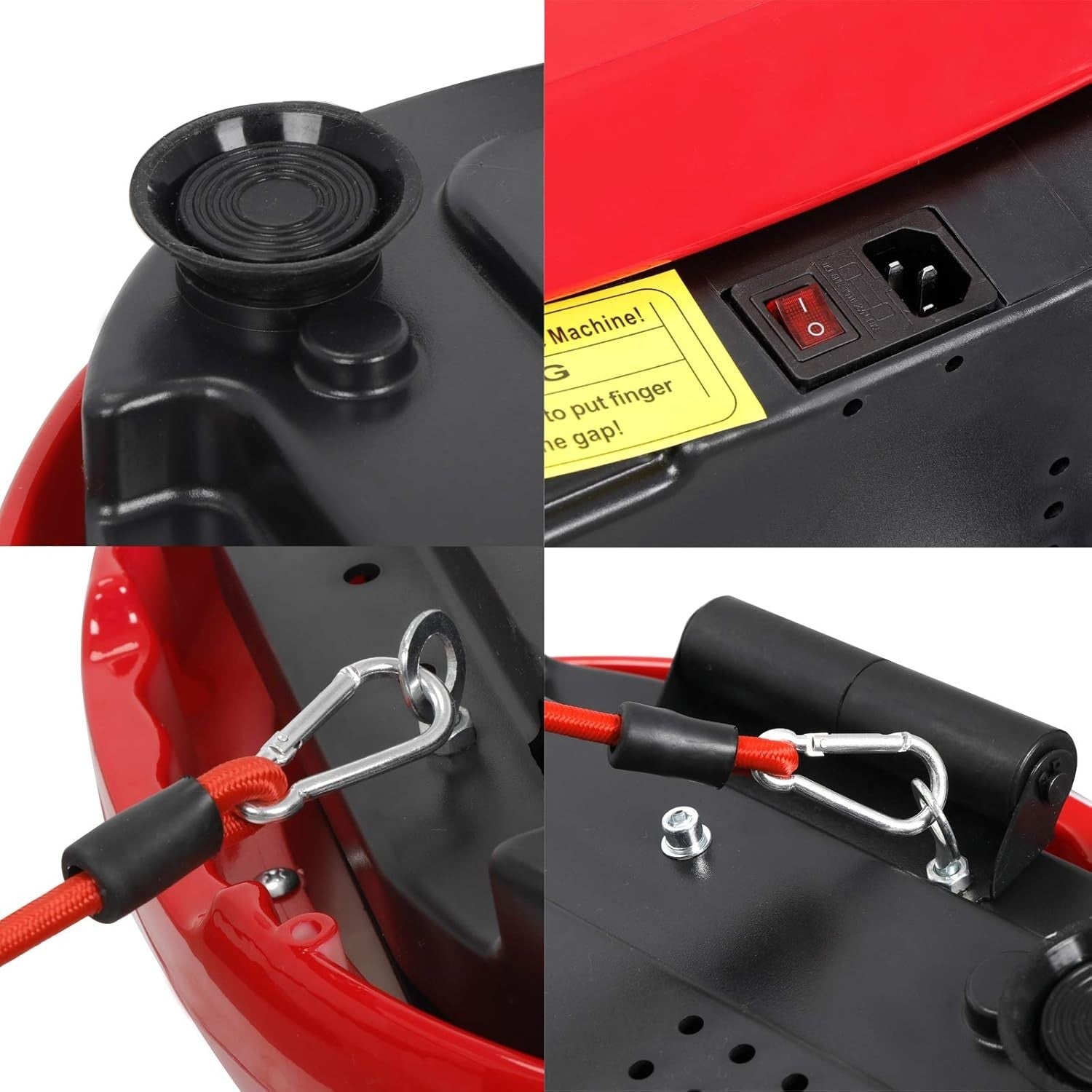 Red Vibration Plate Exercise Machine 99 Speeds Bluetooth Home Workout