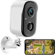 2K Wireless Security Camera Outdoor Battery WiFi AI Night Vision