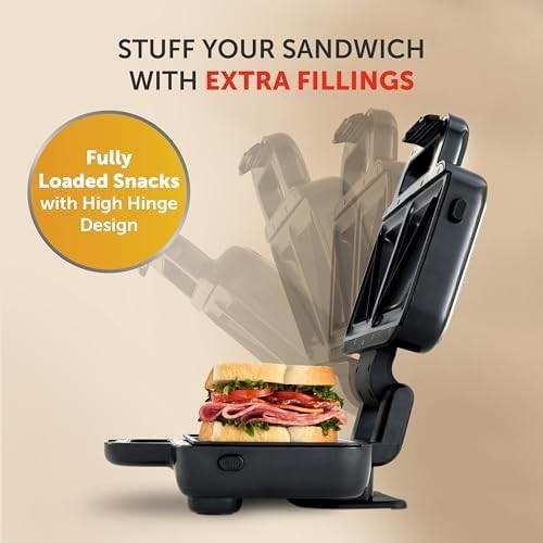 Deep Fill Sandwich Toaster 2 Slice Toastie Maker Non Stick