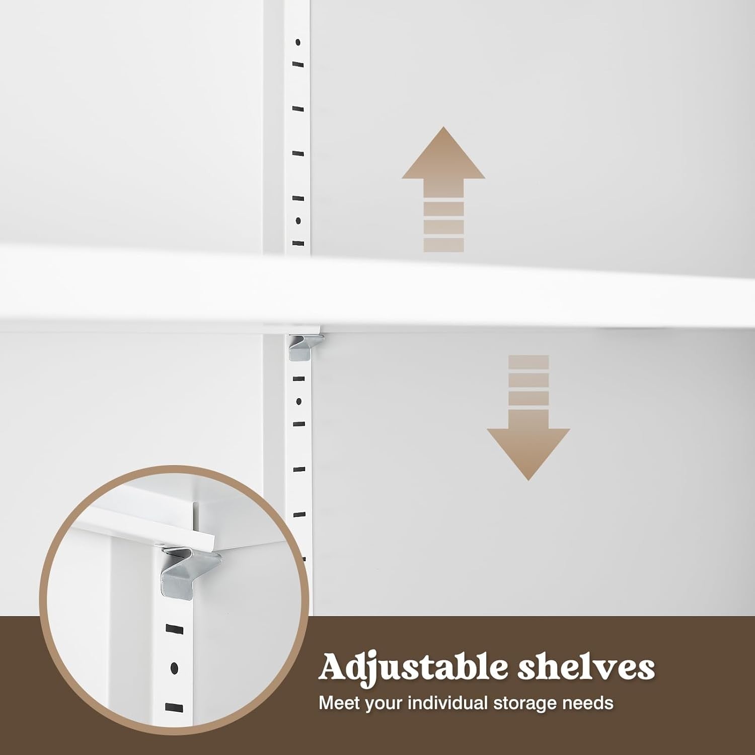 Lockable Metal Storage Cabinet with Adjustable Shelves & Secure Doors