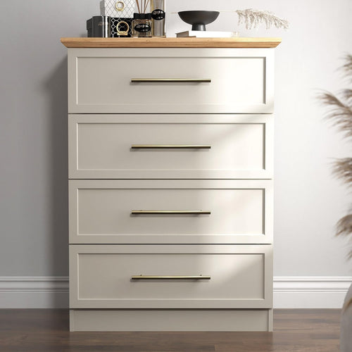 4-Drawer Chest Storage Cabinet - Modern Wall Mount Dresser for Bedroom