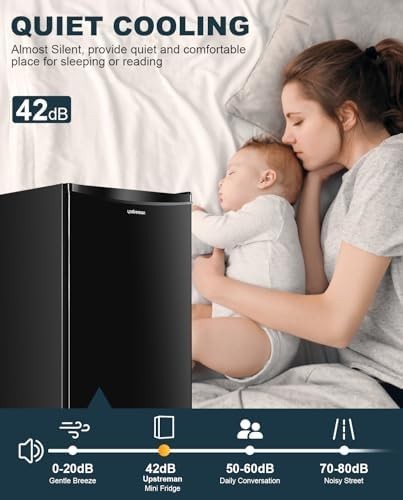 91L Under Counter Fridge Small Quiet Adjustable Energy-Efficient Black