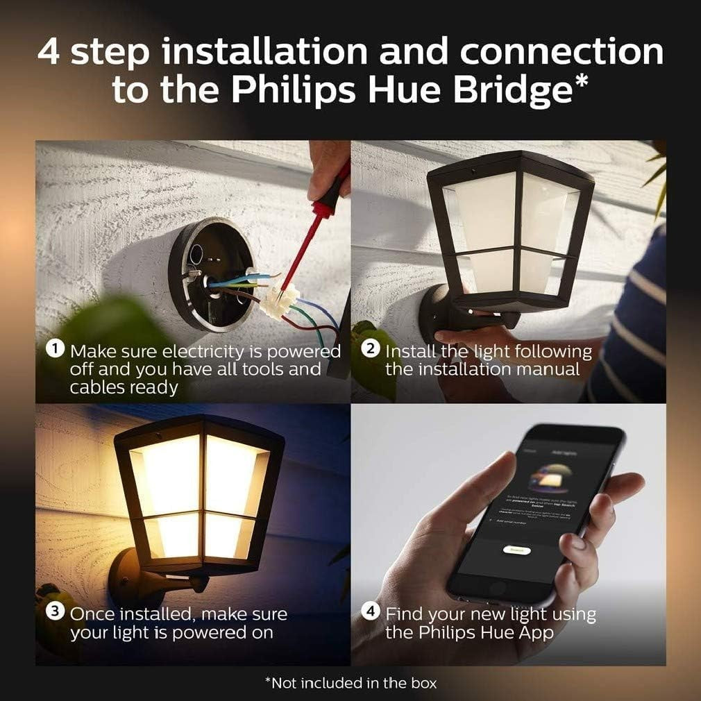 Econic Smart Garden Wall Light Up Lantern LED Outdoor Alexa
