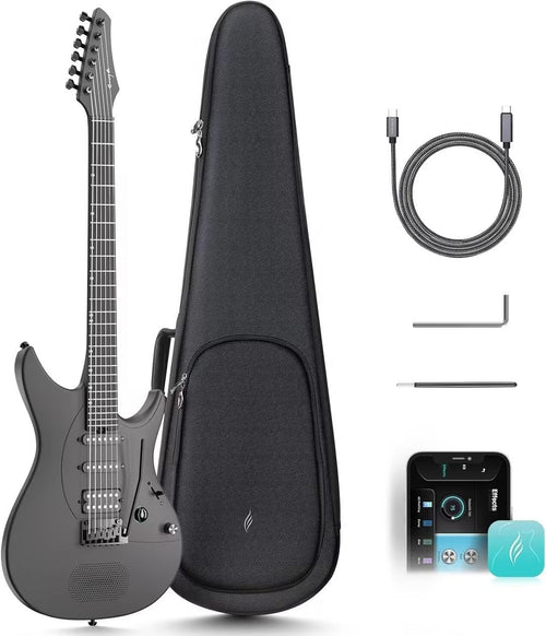 39" Smart Electric Guitar Carbon Fiber Built-In Speaker Bluetooth