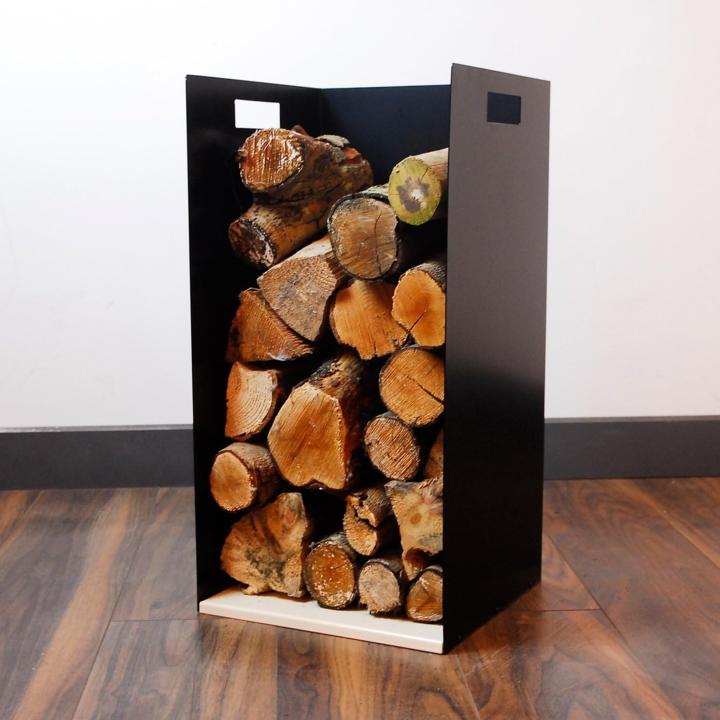 Firewood Log Holder Tall Metal Basket Indoor Storage for Fireplace Stove