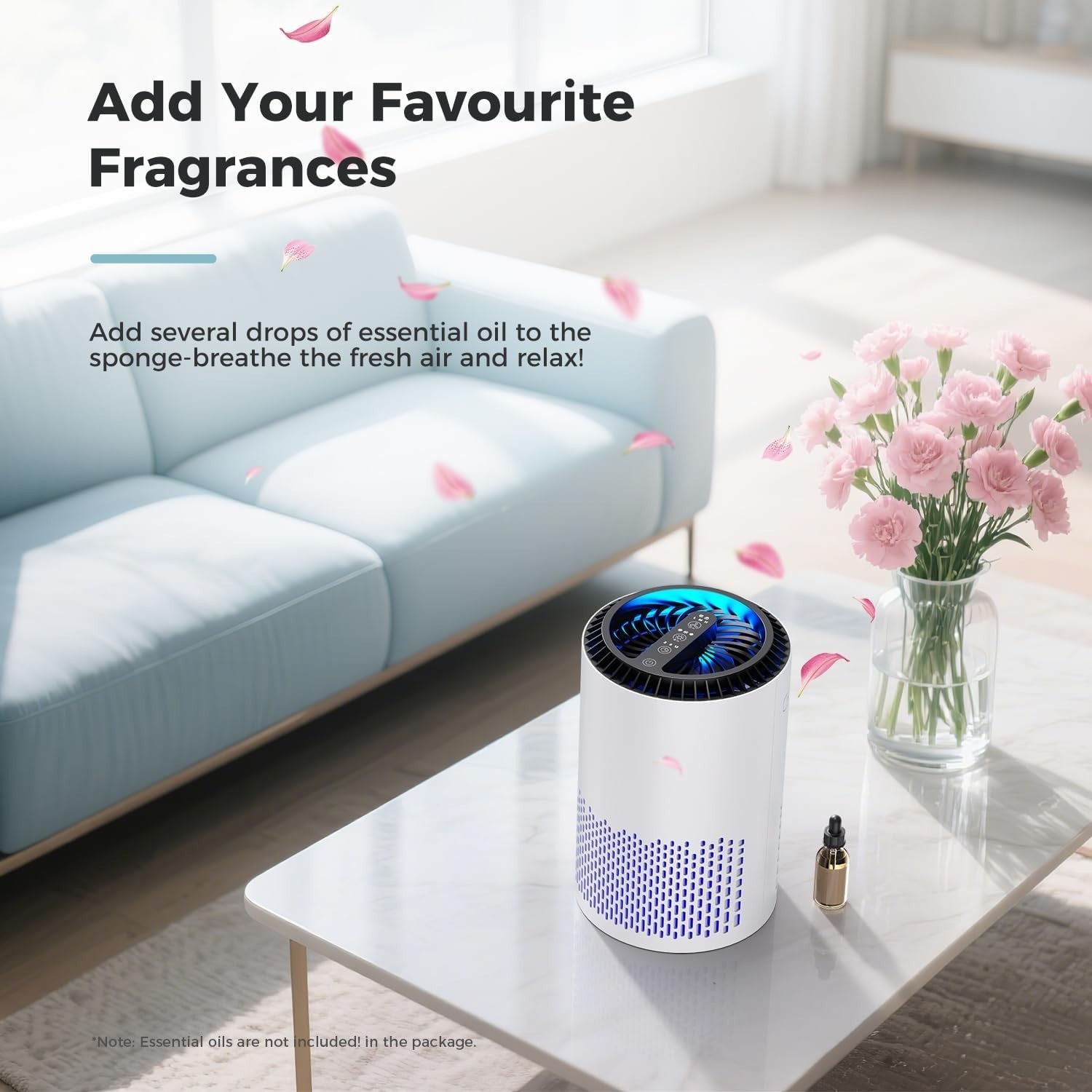 Ultra Quiet HEPA Air Purifier 22dB Sleep Mode 7W Bedroom Office