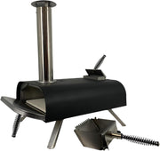 Outdoor Wood Pellet Pizza Oven | Portable BBQ Grill with Chimney & Stone