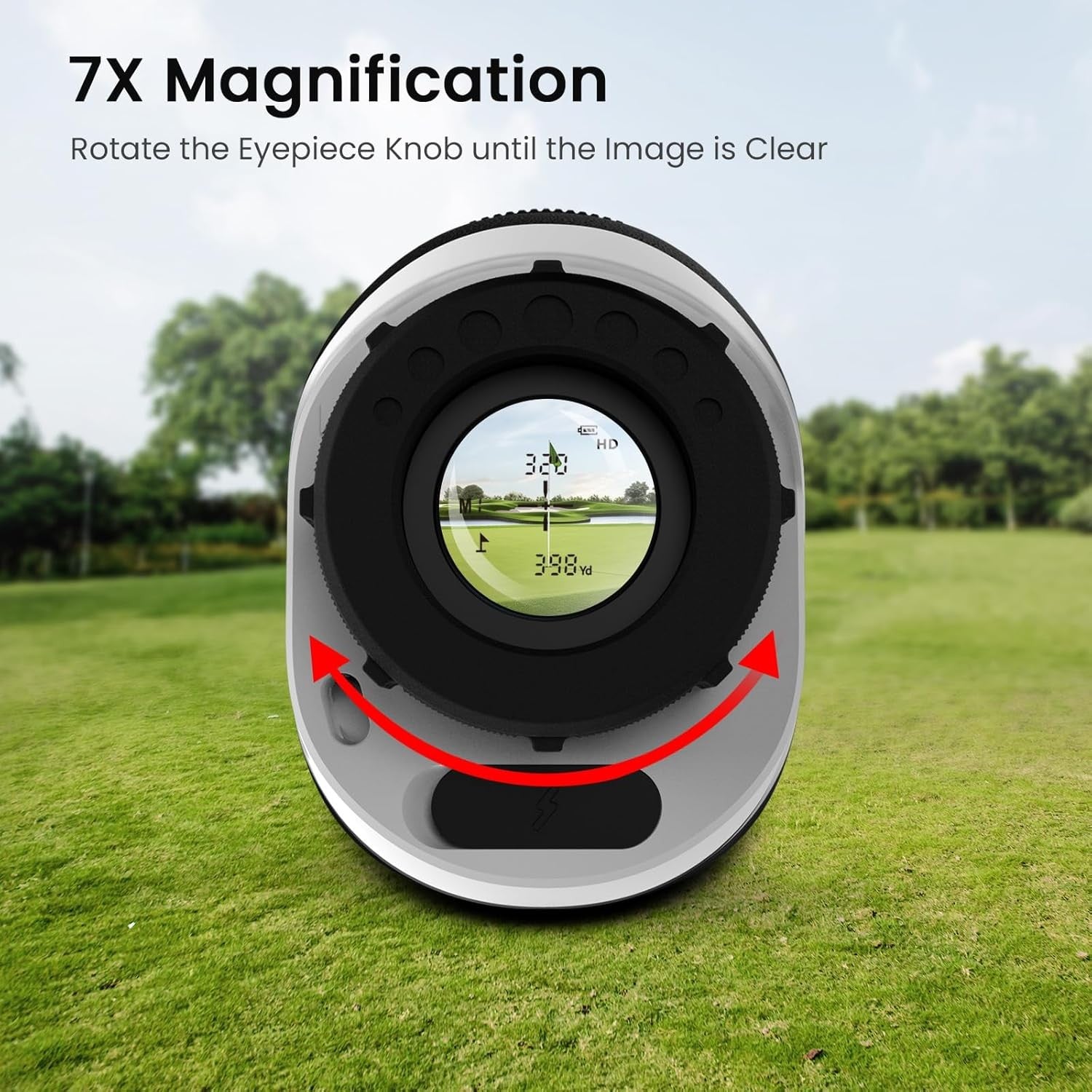 Golf Rangefinder 1200 Yards Slope Flag Lock Vibration HD LCD Rechargeable