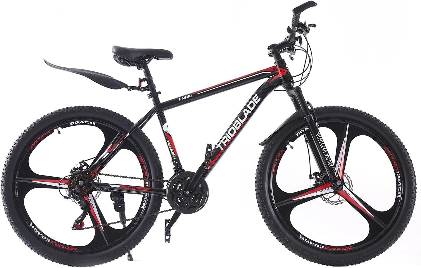 Mens Mountain Bike 21-Speed Disc Brakes Alloy Frame Off-Road MTB
