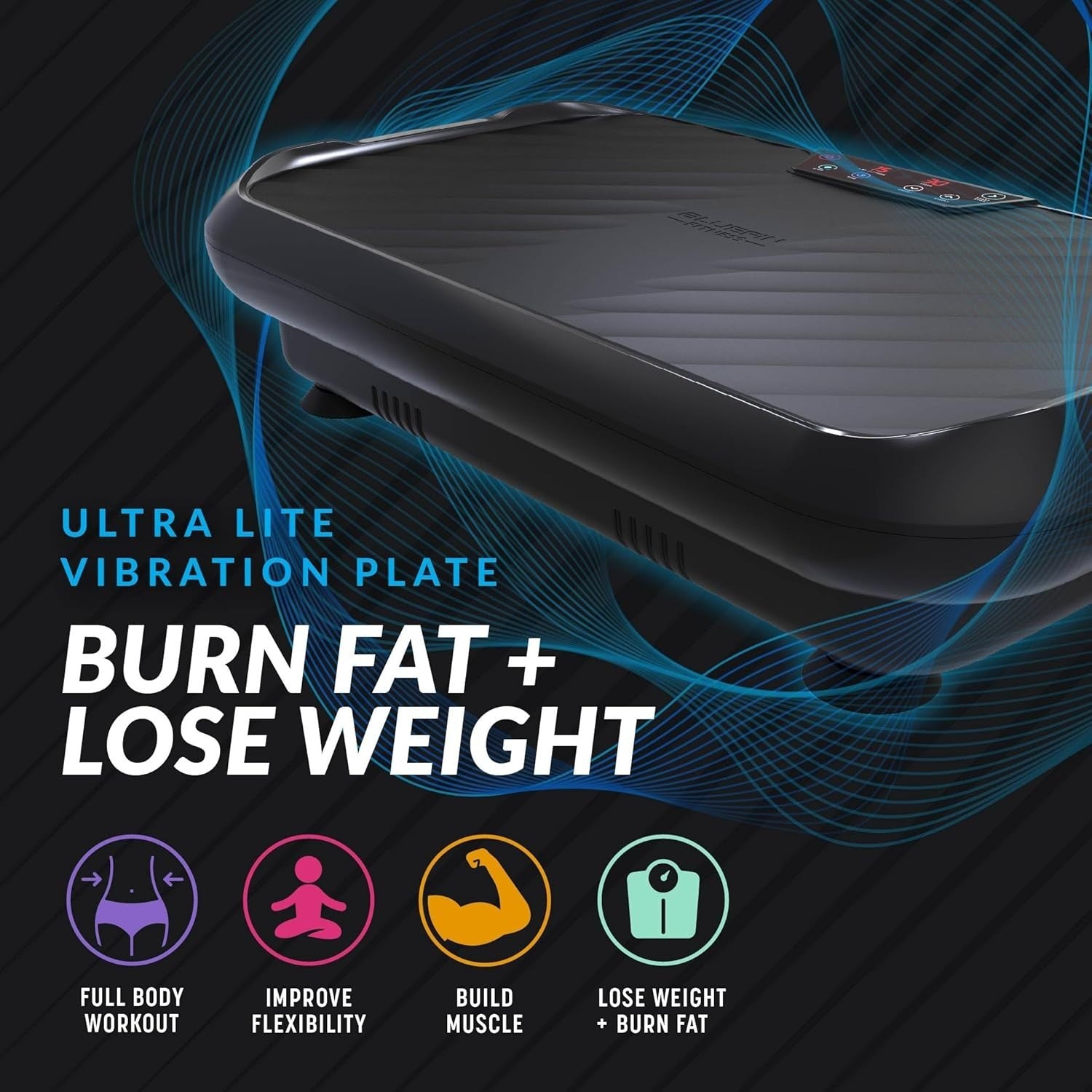Compact Vibration Plate Exercise Machine 99 Levels 9 Programs Home Fitness